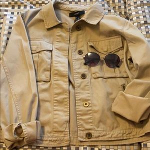 Light Oversized khaki denim jacket